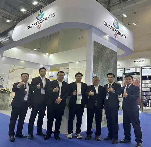 Our dedicated multilingual export team offering professional support in English, Spanish, Portuguese, and Arabic for global quartz distributors
