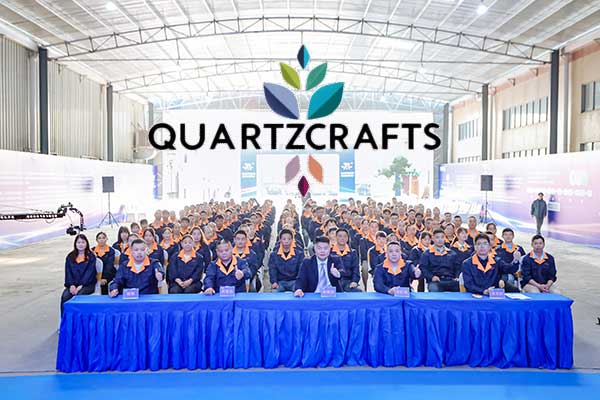 Experienced management and production team at our integrated engineered quartz stone factory in Guangdong, China
